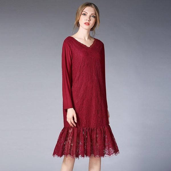 casual dresses euramerican 2021 spring plus size women's lace hollow out v-neck high waist dress loose elegant, Black;gray
casual dresses euramerican 2021 spring plus size women's lace hollow out v-neck high waist dress loose elegant, Black;gray