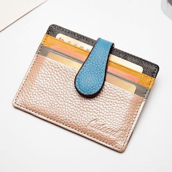 card holders women ultra thin small holder men mini genuine cow leather business case slim colorful slots id cover, Brown;gray
card holders women ultra thin small holder men mini genuine cow leather business case slim colorful slots id cover, Brown;gray