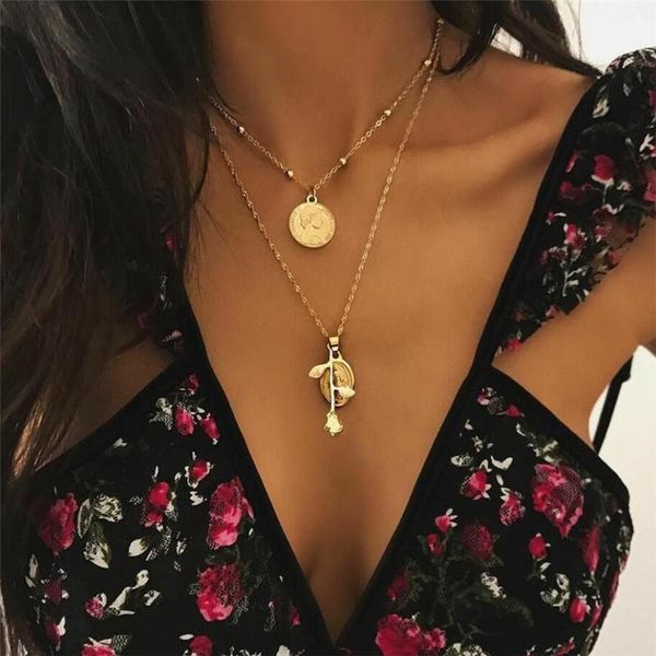 pendant necklaces double gold rose layered chain necklace simple disc round sequin coin bridal jewelry, Silver
pendant necklaces double gold rose layered chain necklace simple disc round sequin coin bridal jewelry, Silver