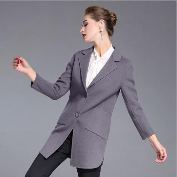 women's wool & blends autumn winter lapel overcoat women woolen short female temperament outerwear korean style, Black
women's wool & blends autumn winter lapel overcoat women woolen short female temperament outerwear korean style, Black