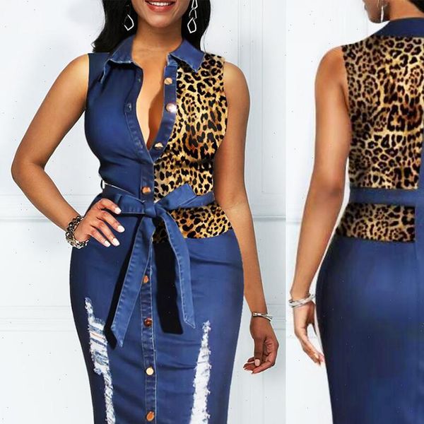 leopard patchwork denim midi dress women sleeveless turn down collar office lady pencil dresses female spring summer jeans dress, Black;gray
leopard patchwork denim midi dress women sleeveless turn down collar office lady pencil dresses female spring summer jeans dress, Black;gray
