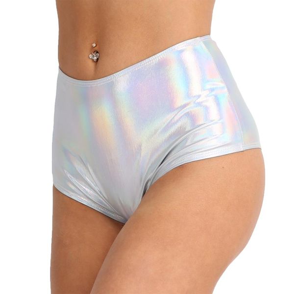 women party rave shiny metallic booty shorts high waist back zipper leather panty pole dance holographic mini shorts, Black;white
women party rave shiny metallic booty shorts high waist back zipper leather panty pole dance holographic mini shorts, Black;white