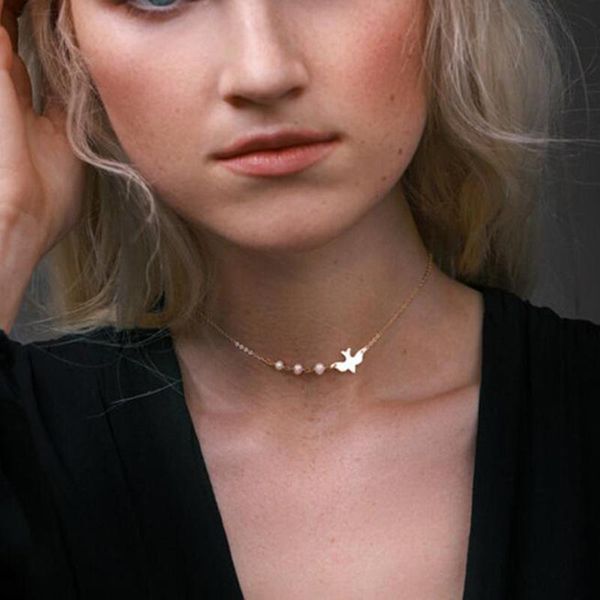 chains lovely bird pearl shape design clace for women fashion gold color chain choker necklaceladies jewelry 2021, Silver
chains lovely bird pearl shape design clace for women fashion gold color chain choker necklaceladies jewelry 2021, Silver