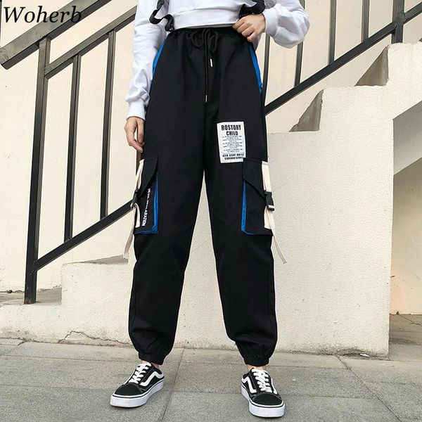 women's pants & capris woherb women 2021 spring streetwear cargo harajuku loose big pocket hearm high waist female trousers 92131, Black;white
women's pants & capris woherb women 2021 spring streetwear cargo harajuku loose big pocket hearm high waist female trousers 92131, Black;white