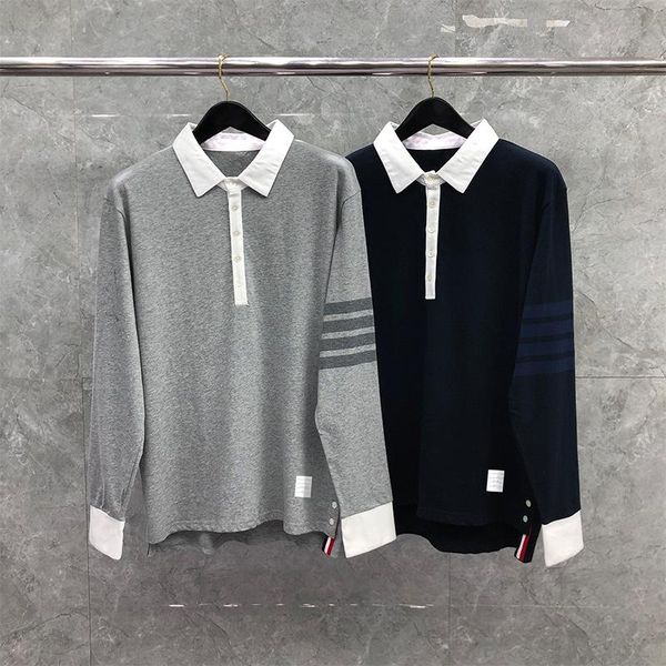 men's t-shirts 2021 fashion brand t-shirt turn-down collar patchwork long-sleeved men women cotton couple summer clothing, White;black
men's t-shirts 2021 fashion brand t-shirt turn-down collar patchwork long-sleeved men women cotton couple summer clothing, White;black