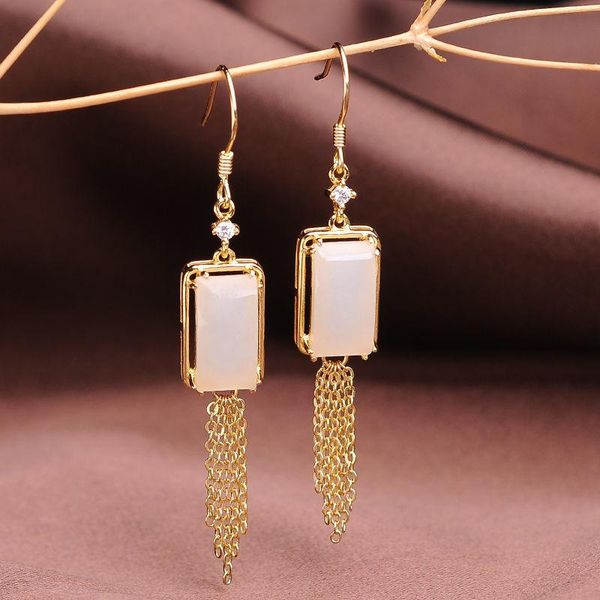 dangle & chandelier natural and white jade geometric long tassel earrings chinese style retro elegant light luxury women's christmas ha, Silver
dangle & chandelier natural and white jade geometric long tassel earrings chinese style retro elegant light luxury women's christmas ha, Silver