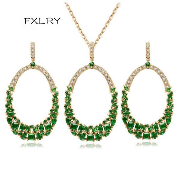 earrings & necklace fxlry dazzling big oval dangle drop for women green cz crystal jewelry accessories, Silver
earrings & necklace fxlry dazzling big oval dangle drop for women green cz crystal jewelry accessories, Silver