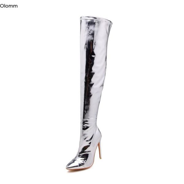 boots olomm fashion women winter over the knee thin high heels pointed toe silver club shoes us size 3-16, Black
boots olomm fashion women winter over the knee thin high heels pointed toe silver club shoes us size 3-16, Black