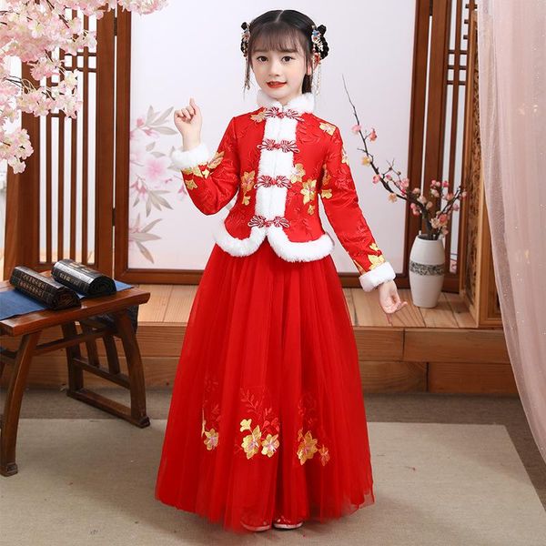 ethnic clothing red girls year's dress flower tang suit winter thick hanfu long sleeve birthday party kids formal vestidos
ethnic clothing red girls year's dress flower tang suit winter thick hanfu long sleeve birthday party kids formal vestidos