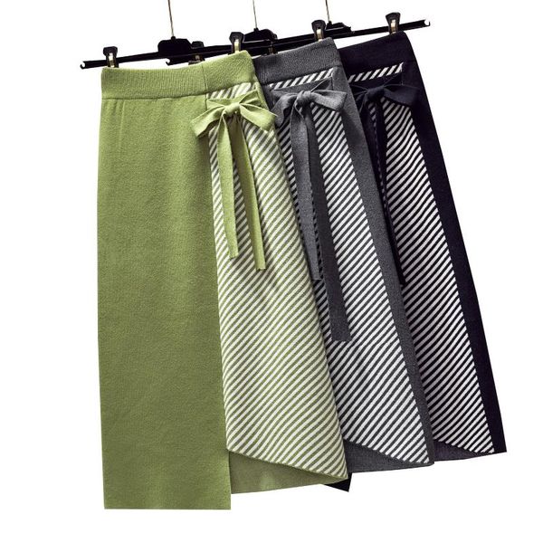 skirts lrregular striped knitted woman 2021 spring autumn winter skirt female high waist medium long bow hip lady, Black
skirts lrregular striped knitted woman 2021 spring autumn winter skirt female high waist medium long bow hip lady, Black