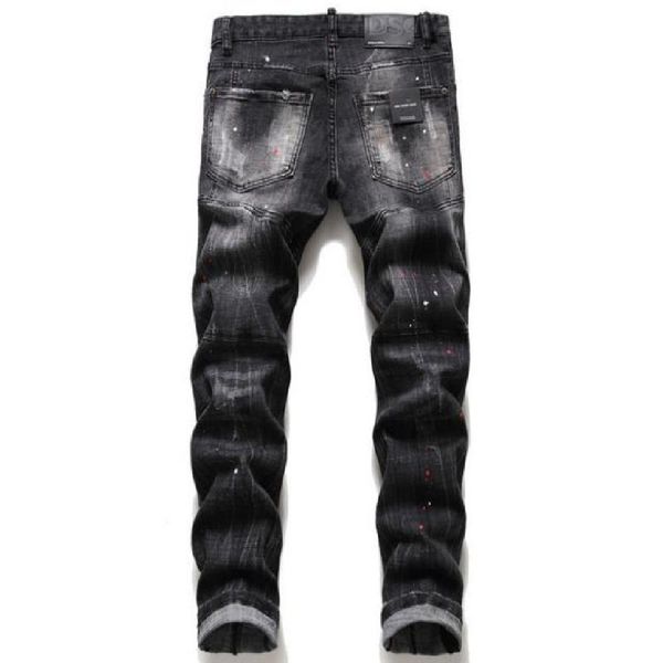 men's jeans 2men's wear white do old splash-ink slim men's torn hole paste stretch european and american fashion, Blue
men's jeans 2men's wear white do old splash-ink slim men's torn hole paste stretch european and american fashion, Blue
