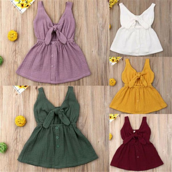 baby summer clothing toddler girl dress kids girls solid sleeveless ruffle elegant princess party gown linen clothes 6m 4y, Red;yellow
baby summer clothing toddler girl dress kids girls solid sleeveless ruffle elegant princess party gown linen clothes 6m 4y, Red;yellow