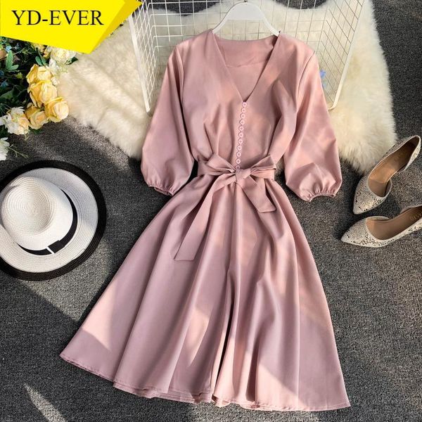 casual dresses high waist knee-length spring summer 2021 women dress solid v-neck three quarter sleeve vestidos chic sashes robe, Black;gray
casual dresses high waist knee-length spring summer 2021 women dress solid v-neck three quarter sleeve vestidos chic sashes robe, Black;gray