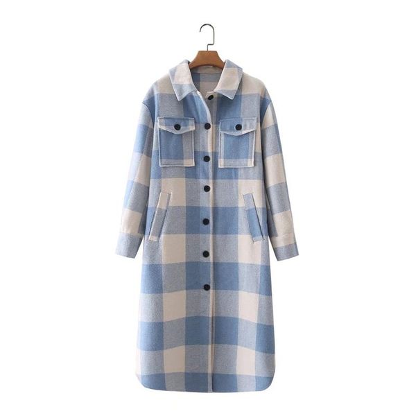 women's wool & blends dylqfs 2021 women plaid long sleeve thick coat female vintage streetwear single-breasted casual fashion loose spl, Black
women's wool & blends dylqfs 2021 women plaid long sleeve thick coat female vintage streetwear single-breasted casual fashion loose spl, Black
