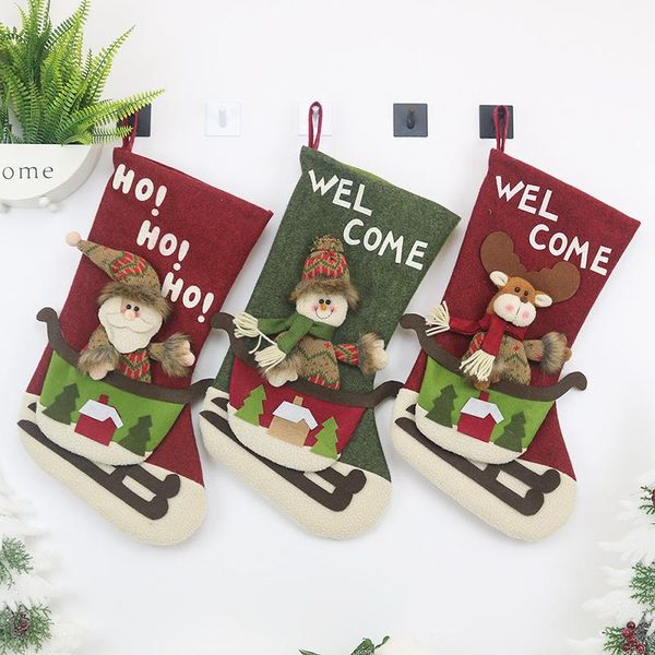 christmas decorations gift bag fireplace xmas tree decoration year 1 pcs stockings socks with snowman santa elk bear printing candy
christmas decorations gift bag fireplace xmas tree decoration year 1 pcs stockings socks with snowman santa elk bear printing candy