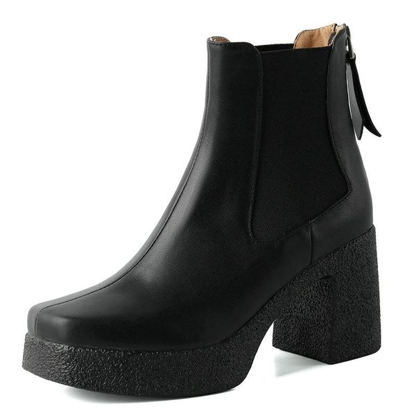 boots elegant genuine leather women ankle autumn winter platform thick high heels pumps working basic shoes woman size 41 42 43, Black
boots elegant genuine leather women ankle autumn winter platform thick high heels pumps working basic shoes woman size 41 42 43, Black