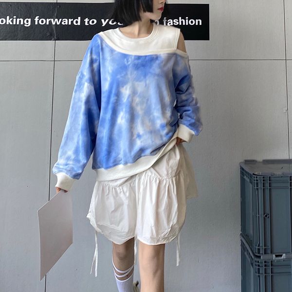2021 high street hoodie tie-dye college style female autumn new pullover loose shoulder sweatshirt nrcx, Black
2021 high street hoodie tie-dye college style female autumn new pullover loose shoulder sweatshirt nrcx, Black