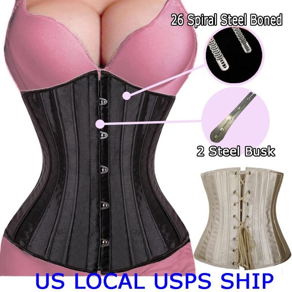 bustiers & corsets slimming body shaper woman waist trainer underbust satin steel boned cincher corselet, Black;white
bustiers & corsets slimming body shaper woman waist trainer underbust satin steel boned cincher corselet, Black;white