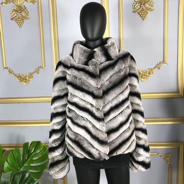 women's fur & faux 2021 fashion real coat winter jacket women genuine overcoats stand collar chinchilla color thick warm, Black
women's fur & faux 2021 fashion real coat winter jacket women genuine overcoats stand collar chinchilla color thick warm, Black