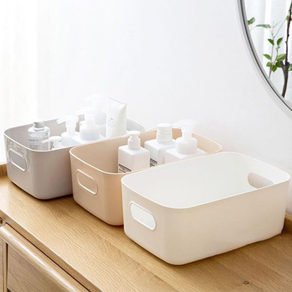 storage baskets basket with handle cosmetic box desksundries plastic organizer household makeup kitchen container
storage baskets basket with handle cosmetic box desksundries plastic organizer household makeup kitchen container