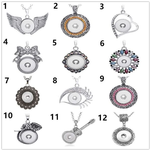 12 style choose diy snap silver pendant necklaces interchangeable 18mm ginger button jewelry with chain fit women gifts
12 style choose diy snap silver pendant necklaces interchangeable 18mm ginger button jewelry with chain fit women gifts
