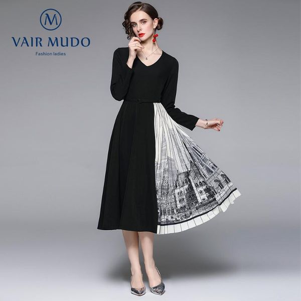 casual dresses women black v-neck dress female autumn 2021 slim slimming waist long sleeve stitching pleated a-liney-447, Black;gray
casual dresses women black v-neck dress female autumn 2021 slim slimming waist long sleeve stitching pleated a-liney-447, Black;gray
