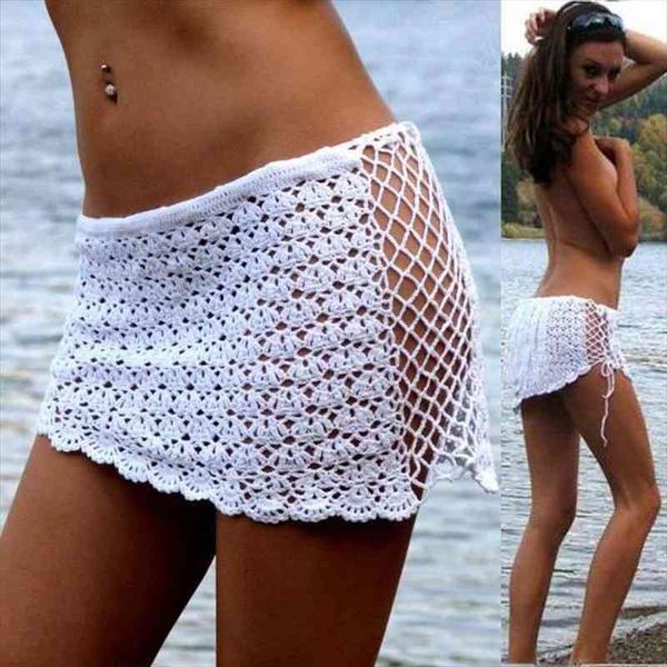 Women Sexy Knit Crochet Bikini Cover Up Skirts Lace Up Bandage High Waist Beach Skirts White Hollow Out Cover Ups, White;black
Women Sexy Knit Crochet Bikini Cover Up Skirts Lace Up Bandage High Waist Beach Skirts White Hollow Out Cover Ups, White;black