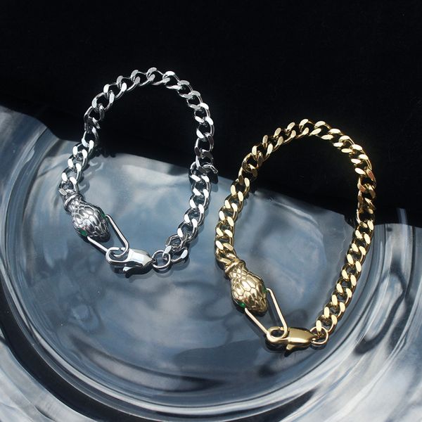 snakehead thick chain ti-tanium steel bracelet ins style temperament does not collide with fashion trend unique hand decoration, Black
snakehead thick chain ti-tanium steel bracelet ins style temperament does not collide with fashion trend unique hand decoration, Black