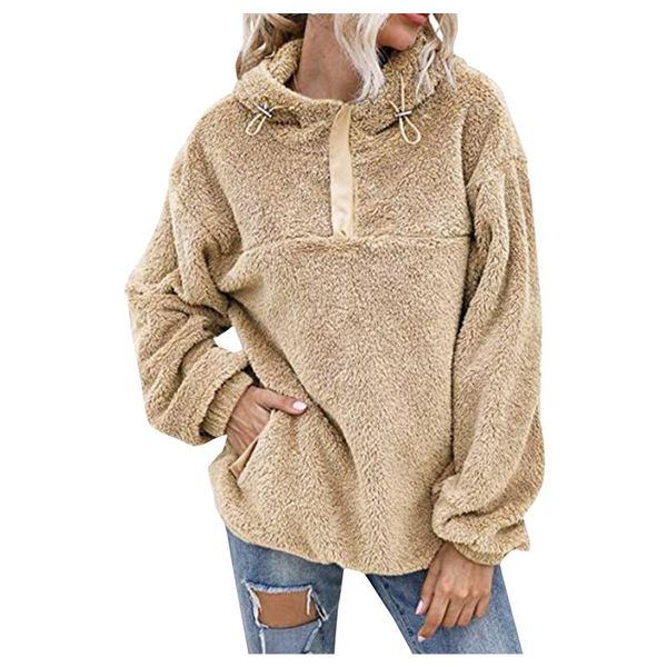 women's hoodies & sweatshirts solid color winter autumn women pullover long sleeved hooded zipper double faced fleece oversize 4, Black
women's hoodies & sweatshirts solid color winter autumn women pullover long sleeved hooded zipper double faced fleece oversize 4, Black