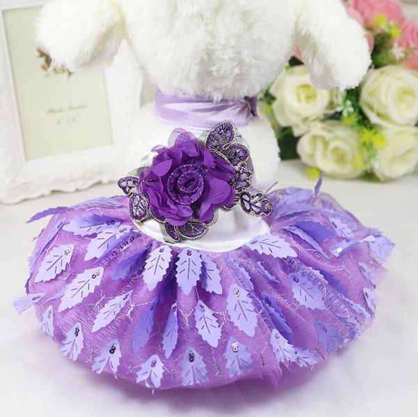 dog apparel wedding dress shiny tree leaf purple skirt 
dog apparel wedding dress shiny tree leaf purple skirt