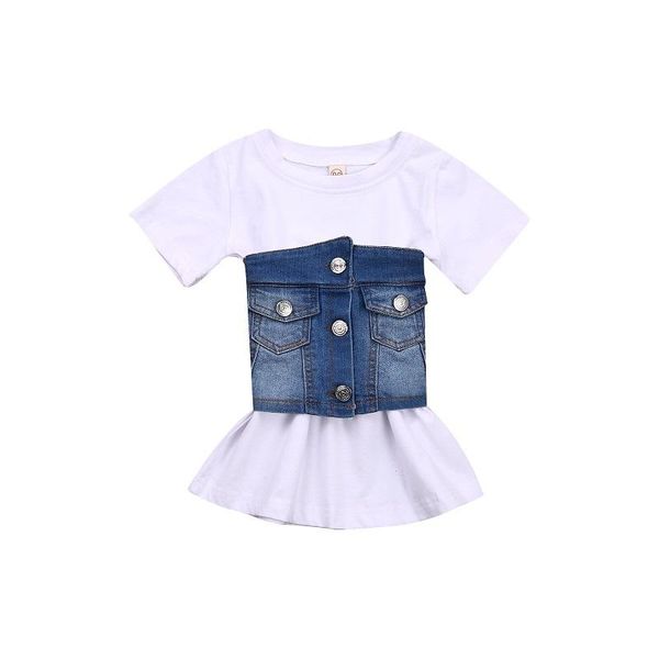 clothing sets infant kids baby girl overlap dress, denim vest, short sleeve loose white blue buttons chest pocket wrapped vest 1-6years
clothing sets infant kids baby girl overlap dress, denim vest, short sleeve loose white blue buttons chest pocket wrapped vest 1-6years