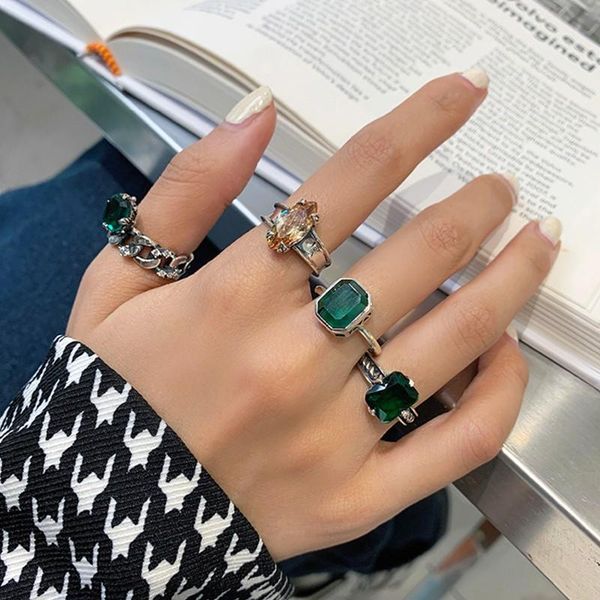 wedding rings arlie vintage 925 sterling silver green zircon for women ins fashion jewelry couples creative design 2021 party gifts, Slivery;golden 
wedding rings arlie vintage 925 sterling silver green zircon for women ins fashion jewelry couples creative design 2021 party gifts, Slivery;golden