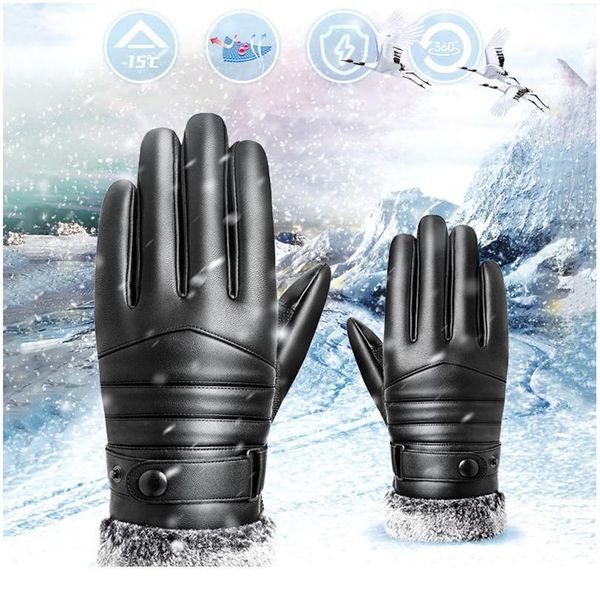 men's winter warm fashion waterproof gloves men faux leather driving gloves pu leather gloves for touch screen mittens jllewv, Black
men's winter warm fashion waterproof gloves men faux leather driving gloves pu leather gloves for touch screen mittens jllewv, Black