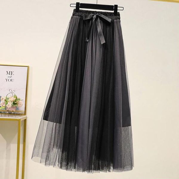 women's skirts 2021 spring summer fashion casual patchwork bow belt elastic high waist long mesh a-line pleated, Black
women's skirts 2021 spring summer fashion casual patchwork bow belt elastic high waist long mesh a-line pleated, Black