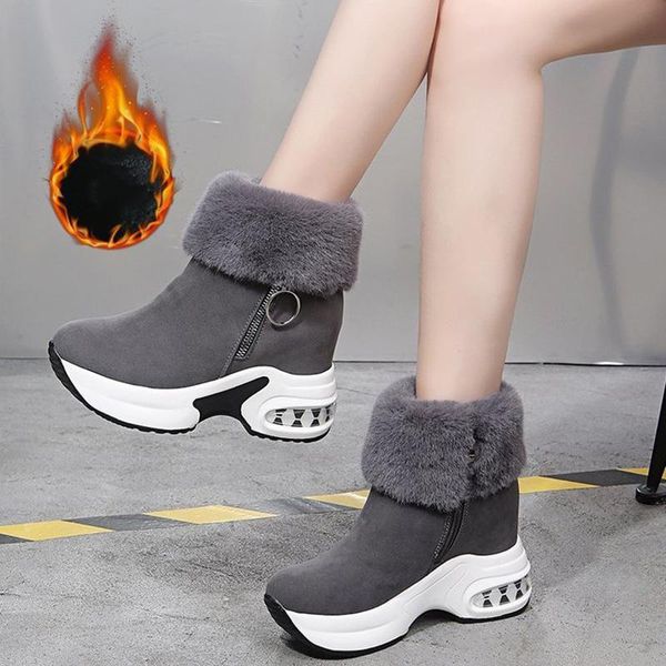boots 2021 ms ankle boot warm plush winter shoes for woman high heels ladies women snow height increasing, Black 
boots 2021 ms ankle boot warm plush winter shoes for woman high heels ladies women snow height increasing, Black