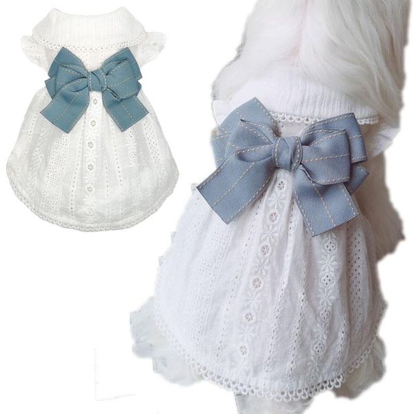 dog apparel noble white party dress for girls summer blue big tie bow skirt hollow pet clothes puppy cat dresses evening
dog apparel noble white party dress for girls summer blue big tie bow skirt hollow pet clothes puppy cat dresses evening