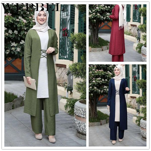 ethnic clothing wepbel women's muslim long dress abaya 3 pieces set robe + pants middle east islamic arab prayer, Red
ethnic clothing wepbel women's muslim long dress abaya 3 pieces set robe + pants middle east islamic arab prayer, Red