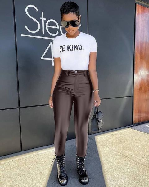 women's pants & capris 2021 fashion pu leather khaki women casual zip up pencil trouser autumn winter ladies high waist pant design, Black;white
women's pants & capris 2021 fashion pu leather khaki women casual zip up pencil trouser autumn winter ladies high waist pant design, Black;white
