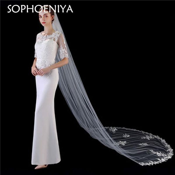 bridal veils 3 meters long one-layer with hair comb headdress wedding dress exquisite lace applique marriage headwear, Black
bridal veils 3 meters long one-layer with hair comb headdress wedding dress exquisite lace applique marriage headwear, Black