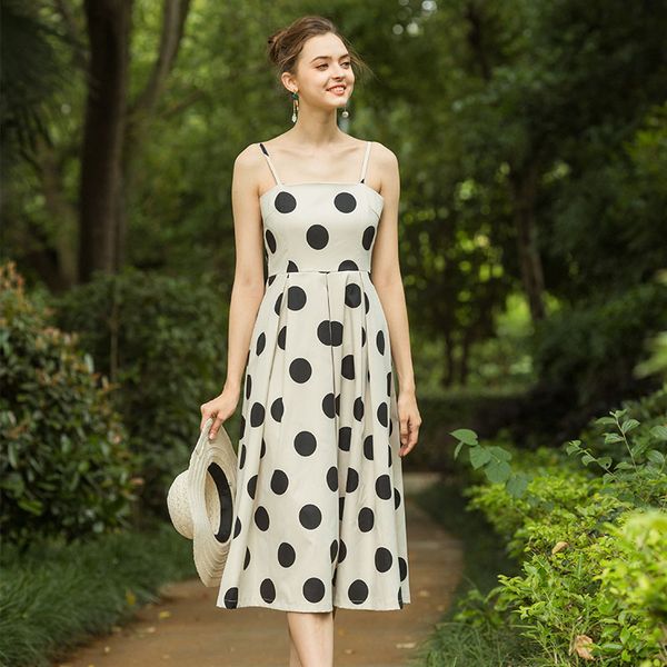 women summer polka dot linen dress vintage loose female backless midi dress casual holiday lady cotton beach dress, Black;gray
women summer polka dot linen dress vintage loose female backless midi dress casual holiday lady cotton beach dress, Black;gray