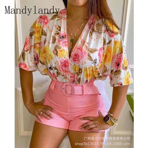 women's tracksuits mandylandy women summer outfits ladies casual fashion elegant floral print v neck shirt + shorts two piece set femal, Gray
women's tracksuits mandylandy women summer outfits ladies casual fashion elegant floral print v neck shirt + shorts two piece set femal, Gray