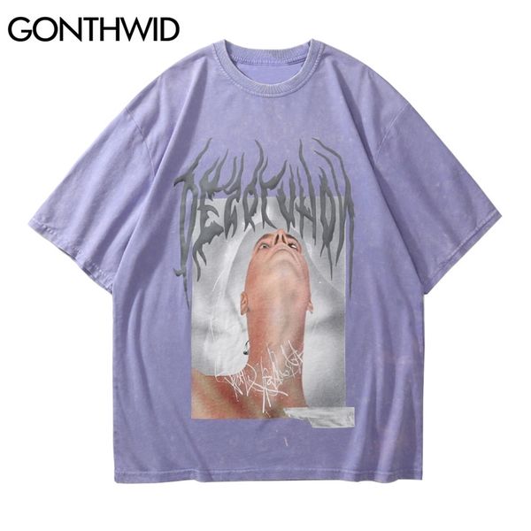 oversized tshirts streetwear hip hop poster short sleeve tees shirts harajuku punk rock gothic casual 210602, White;black
oversized tshirts streetwear hip hop poster short sleeve tees shirts harajuku punk rock gothic casual 210602, White;black