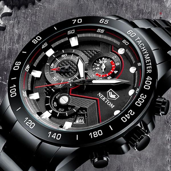 wristwatches nektom 8212 male watch chronograph men luxury full steel quartz wristwatch waterproof dial men's sport watches relogio mas, Slivery;brown
wristwatches nektom 8212 male watch chronograph men luxury full steel quartz wristwatch waterproof dial men's sport watches relogio mas, Slivery;brown