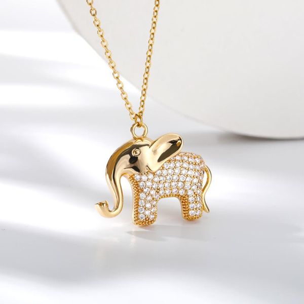 pendant necklaces zircon elephant necklace for women gold stainless steel animal hip hop cz jewelry christmas gift never fade, Silver
pendant necklaces zircon elephant necklace for women gold stainless steel animal hip hop cz jewelry christmas gift never fade, Silver