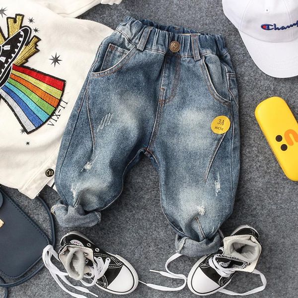 jeans 90-130cm height autumn boys denim pants fashion style spring washed kids clothing long length, Blue
jeans 90-130cm height autumn boys denim pants fashion style spring washed kids clothing long length, Blue