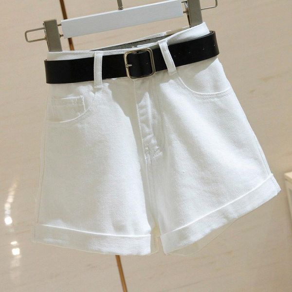 women casual denim shorts crimping high waist slim summer jeans feminino chic ladies bottom, White;black
women casual denim shorts crimping high waist slim summer jeans feminino chic ladies bottom, White;black