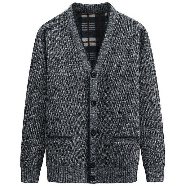 men's sweaters knitted cardigan autumn and winter middle-aged elderly wear v-neck casual loose-breasted sweater jacket, White;black
men's sweaters knitted cardigan autumn and winter middle-aged elderly wear v-neck casual loose-breasted sweater jacket, White;black