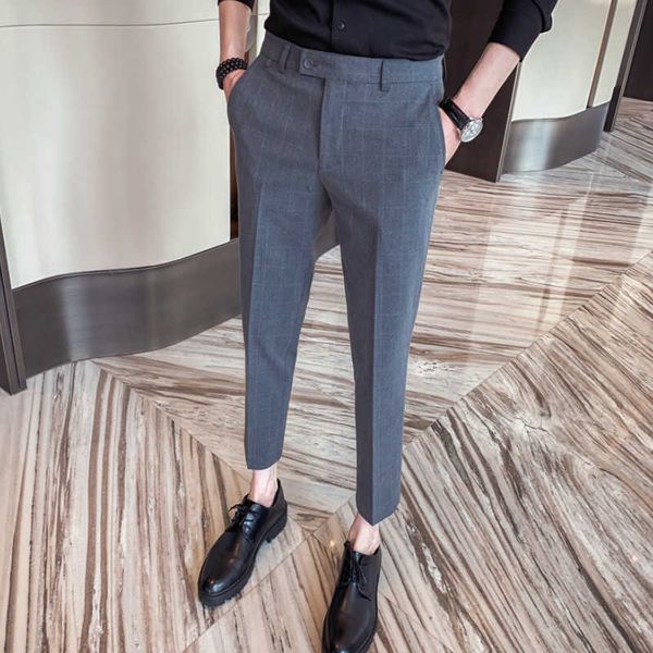 plaid business dress pants ankle length office social men suit pants wedding casual slim fit trousers pantalon homme classique 210527, White;black
plaid business dress pants ankle length office social men suit pants wedding casual slim fit trousers pantalon homme classique 210527, White;black