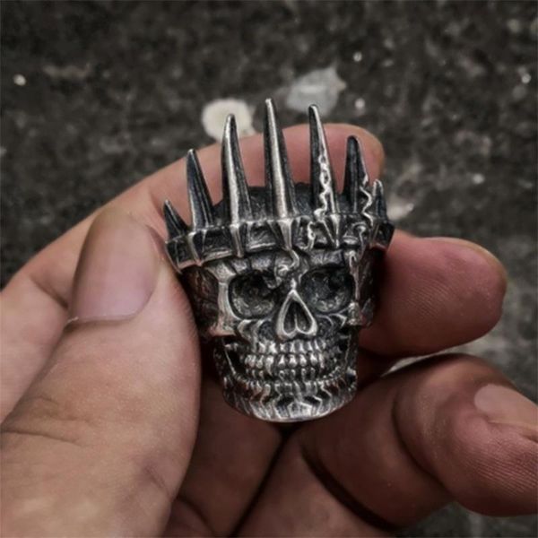 cluster rings vintage mens noble king crown skull stainless steel ring gothic punk rock biker retro men's amulet jewelry gifts, Golden;silver
cluster rings vintage mens noble king crown skull stainless steel ring gothic punk rock biker retro men's amulet jewelry gifts, Golden;silver