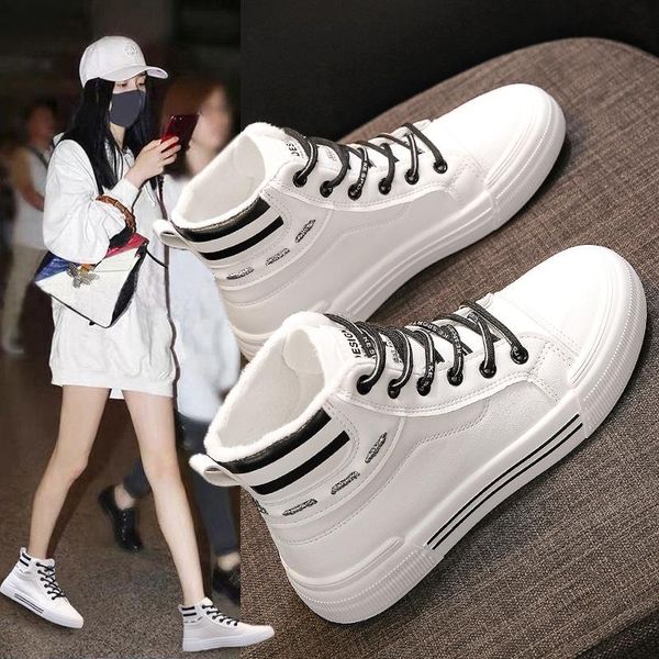 boots 2021 winter women plus velvet keep warm platform casual snow fashion female trend flat student high gang sports shoes, Black
boots 2021 winter women plus velvet keep warm platform casual snow fashion female trend flat student high gang sports shoes, Black